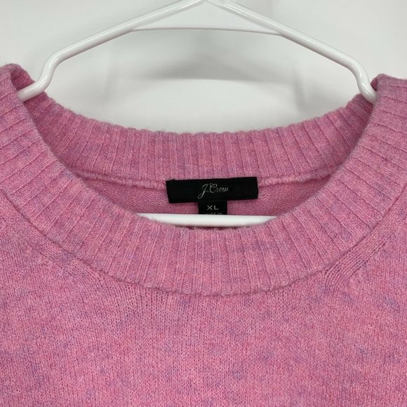 J.Crew Sweater Pink Crew Neck Pullover Long Sleeve Wool Blend - Picture 3 of 10